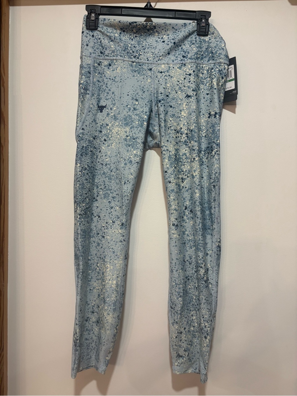 NWT Under Armour Blue Speckled Performance High Rise Compression Ankle Legging